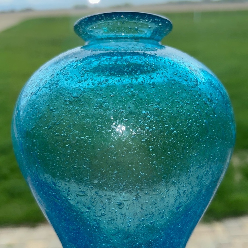 Vintage Seeded Glass Vase